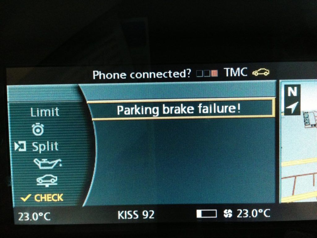 Bmw parking brake failure
